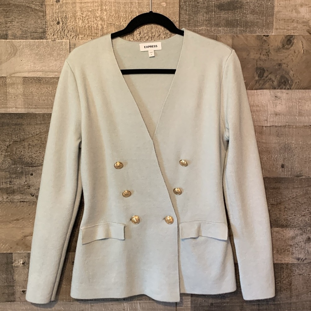 Express Double Breasted Sweater Blazer Size S - Picture 14 of 16